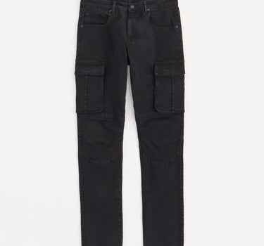 Cargo Fit Denim Pants - Black