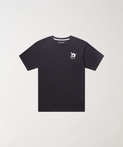 Crossbones Chenille Patch Short Sleeve Tee - Black