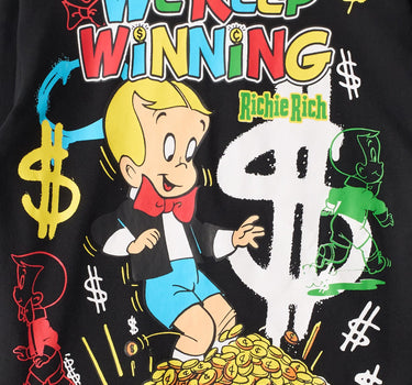 Richie Rich Embroidered Hoodie - Black