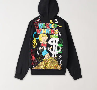 Richie Rich Embroidered Hoodie - Black