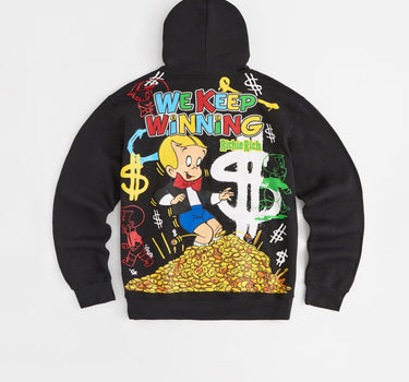 Richie Rich Embroidered Hoodie - Black