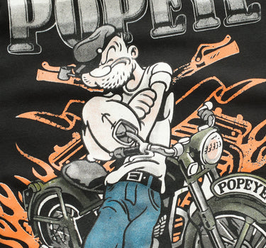 Popeye Moto Club Graphic Hoodie - Black
