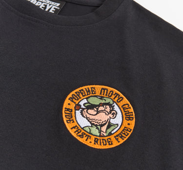 Popeye Embroidered Short Sleeve Tee - Black