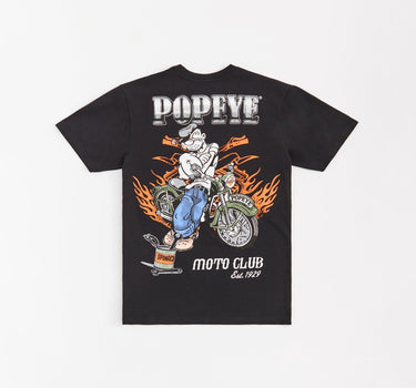 Popeye Embroidered Short Sleeve Tee - Black