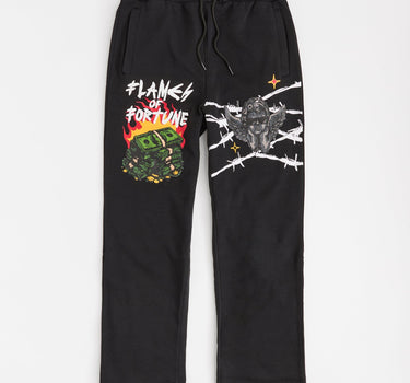 Flames of Fortune Jogger Pants - Black