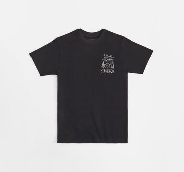 Stay Hungry Embroidered Short Sleeve Tee - Black