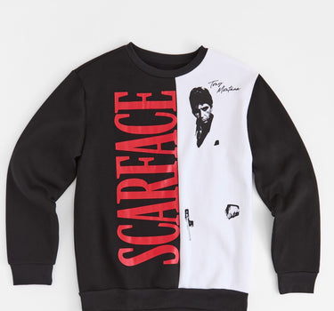 Scarface Split Long Sleeve Tee - Black