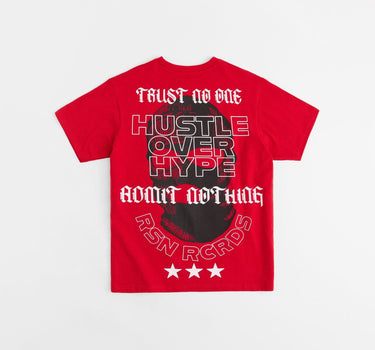 Hustle Over Hype Short Sleeve Tee - Red