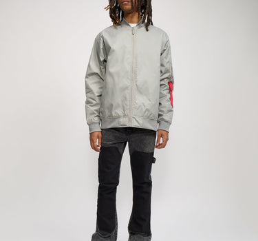 Destroyer Nylon Bomber Jacket - Grey