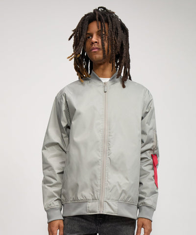 Destroyer Nylon Bomber Jacket - Grey