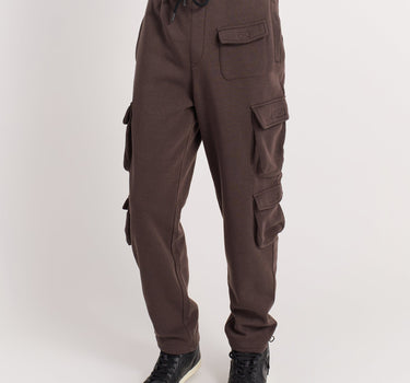 Cargo Fleece Multi Pocket Pants - Brown