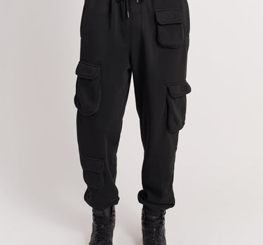 Cargo Fleece Pants - Black