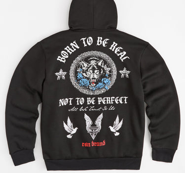 Trust No 1 Front And Back Print Hoodie - Black