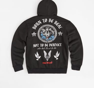 Trust No 1 Front And Back Print Hoodie - Black