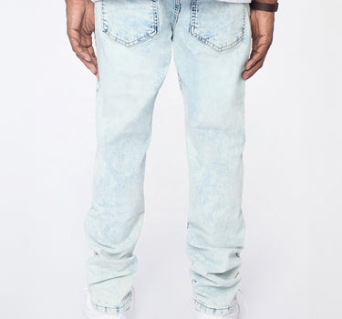 Bleached Out Distressed Skinny Jean - Light Blue