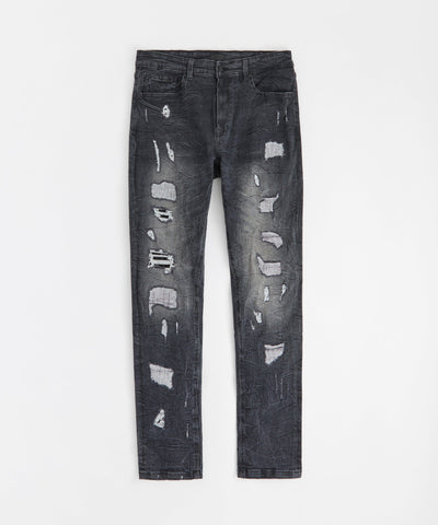 Destroyed Denim Jeans - Black