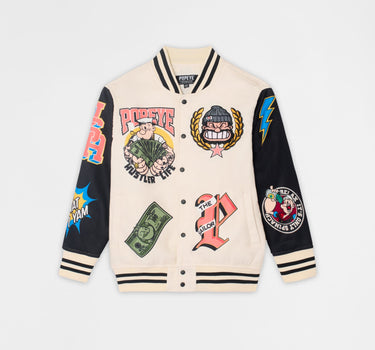 Kids Popeye Cash Flow Varsity Jacket - Black