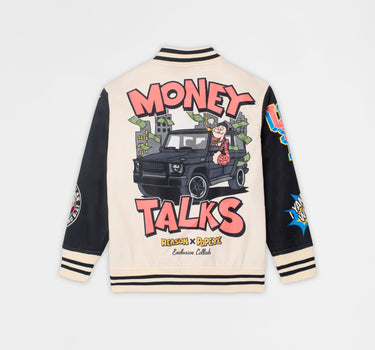 Kids Popeye Cash Flow Varsity Jacket - Black