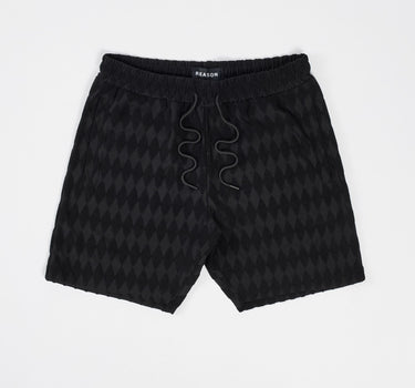 Diamond Plate Towel Shorts - Black