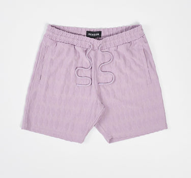 Diamond Plate Towel Shorts - Mauve