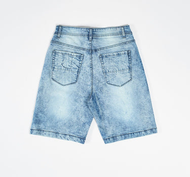 Destroyed Denim Short - Dark Blue