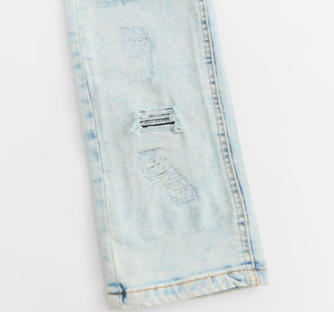 Destroyed Rip Denim Jeans - Light Blue