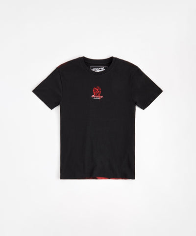 Dodge Demon Face Embroidered Short Sleeve Tee - Black