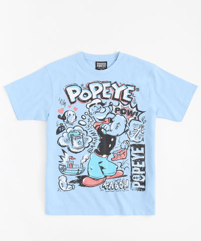 Popeye Short Sleeve Tee - Light Blue