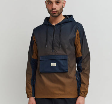 Gradient Nylon Utility Hoodie - Navy