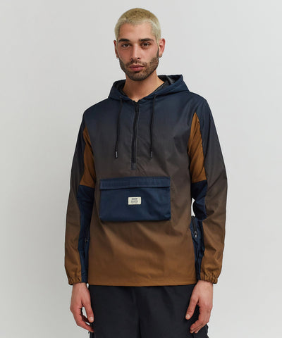 Gradient Nylon Utility Hoodie - Navy