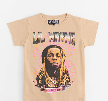 Kids Lil Wayne Milli Short Sleeve Tee - Khaki