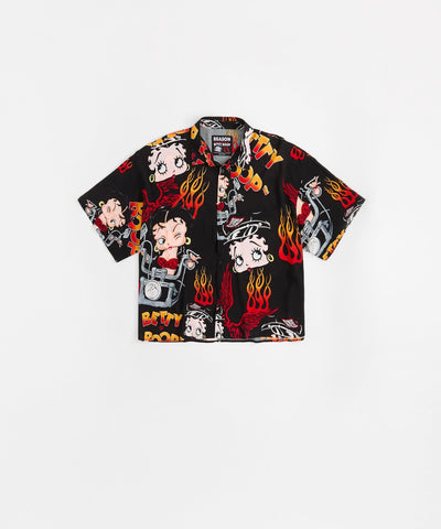 BIKER BETTY BOOP WOVEN TOP