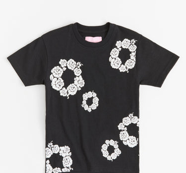 Women Rose Tee - Black