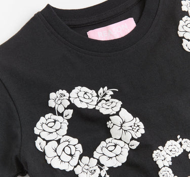 Women Rose Tee - Black