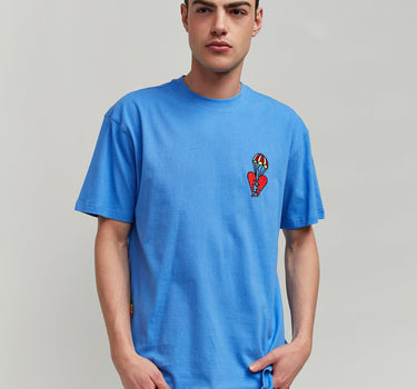 Heart Broken Short Sleeve Tee - Blue