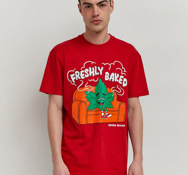 Freshly Baked Short Sleeve Graphic Print Tee - Red