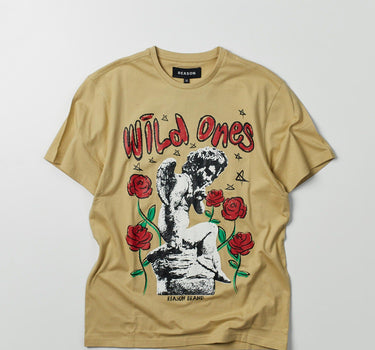 Wild Ones Short Sleeve Graphic Print Tee - Khaki