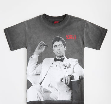 Scarface Tony Sleeve Tee - Washed Black