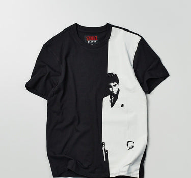 Scarface Cover Art Split Short Sleeve Tee