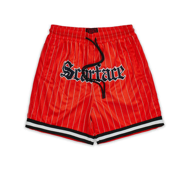 Scarface™ Pinstripe Mesh Shorts - Red