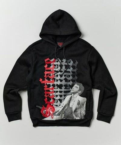 Plus Size Scarface Old English Hoodie - Black