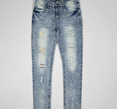 Logan Light Washed Ripped Detail Denim Jeans