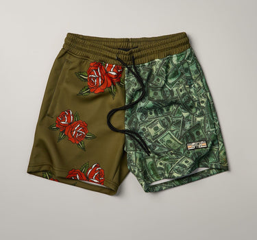 Money And Roses Split Shorts