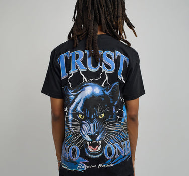 Trust No One Oversized Short Sleeve Tee - Black