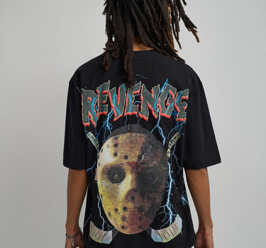 Revenge Oversized Shorts Sleeve Tee - Black