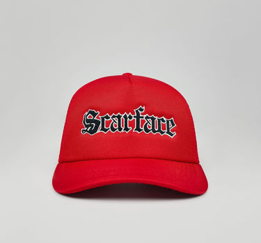 Scarface Embroidered Trucker Hat - Red