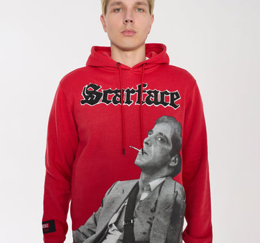 Scarface Old English Chenille Hoodie - Red