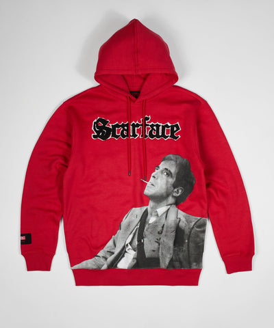 Scarface Old English Chenille Hoodie - Red