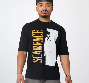 Scarface Gold Foil Short Sleeve Tee - Black