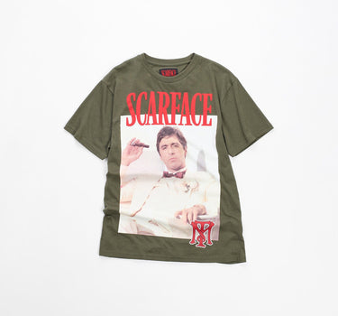 Scarface White Suit Short Sleeve Tee - Olive Green